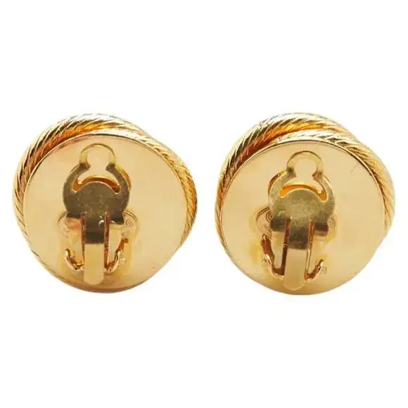 Chanel Vintage Earrings Pearl Gold-Tone #209420C45B - Picture 3 of 6